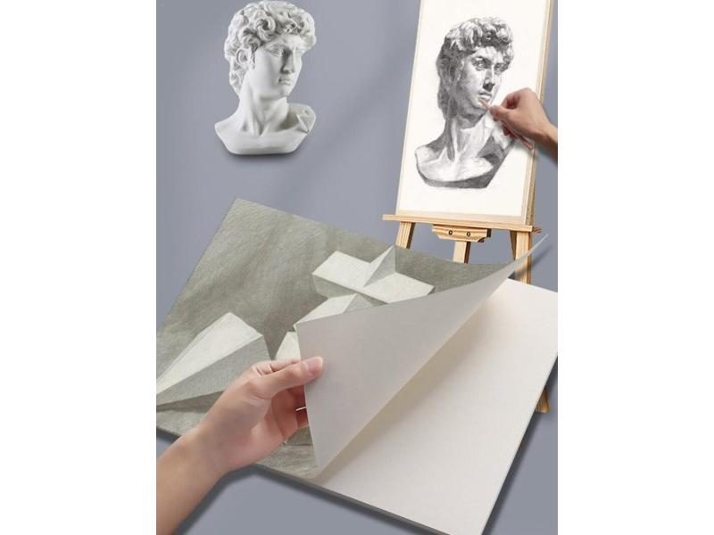 50 Sheets A4 Thicken Wooden Pulp Watercolor Paper Bulk Cold Pressed Paper Hand Carousel 4