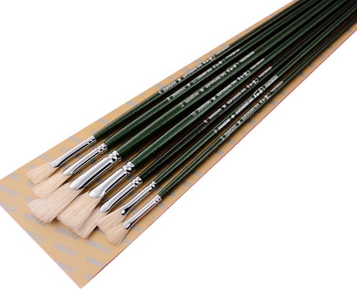7PCS Art Painting Special Pen Fan - shaped Oil Brush Fan - shaped Brush Set Carousel 1