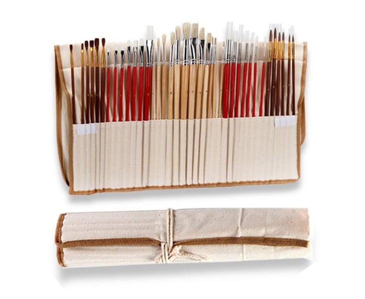 38PCS Canvas Pen Curtain Brush Student Art Painting Set Carousel 2