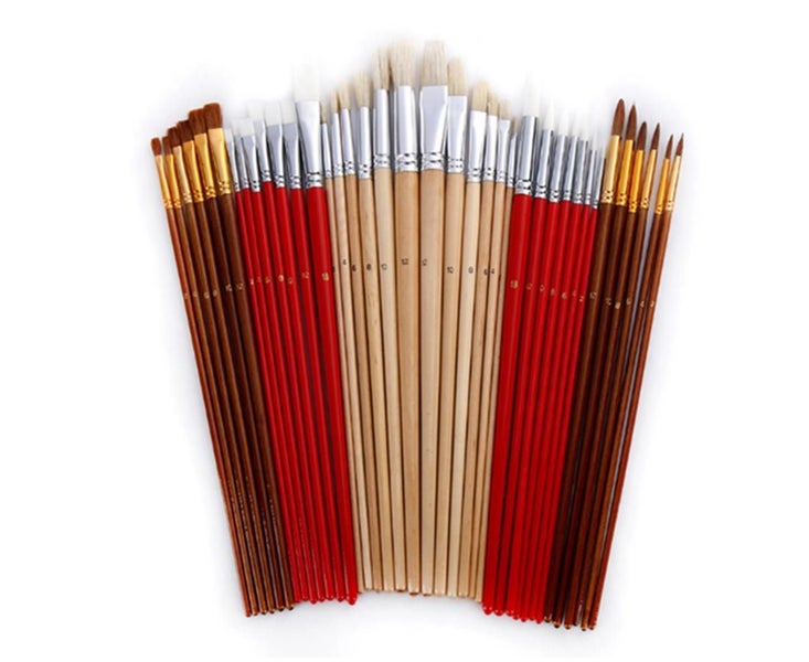 38PCS Canvas Pen Curtain Brush Student Art Painting Set Carousel 4