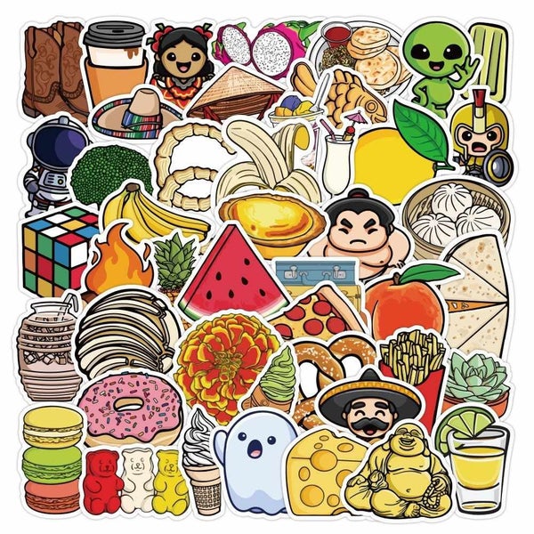 50PCS/set Cartoon Toy Doodle Sticker Cartoon Decal Sticker - 3SETS - 1 Carousel 1