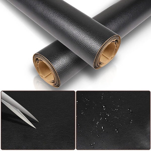 5Pcs Self Adhesive Leather Repair Patch for Car Seat Sofa Bag Furniture-Black Carousel 4