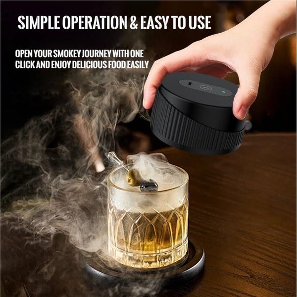 Electric Cocktail Smoker Kit, Rechargeable Whiskey Infuser with Wood Chips Set Carousel 2