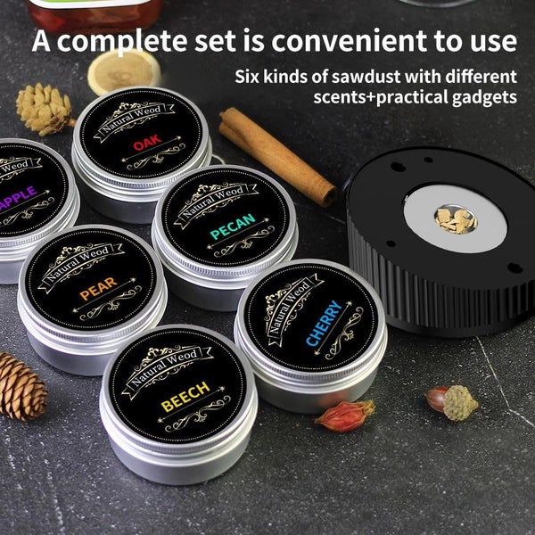 Electric Cocktail Smoker Kit, Rechargeable Whiskey Infuser with Wood Chips Set Carousel 4