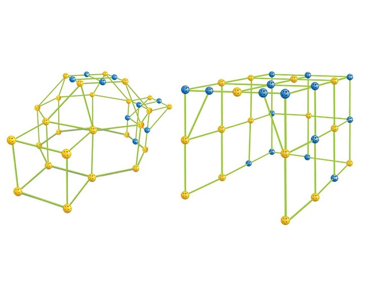 88Pcs Kids Construction Fort Building Kit Castles 3D Play House Tent Toy Gift Carousel 2