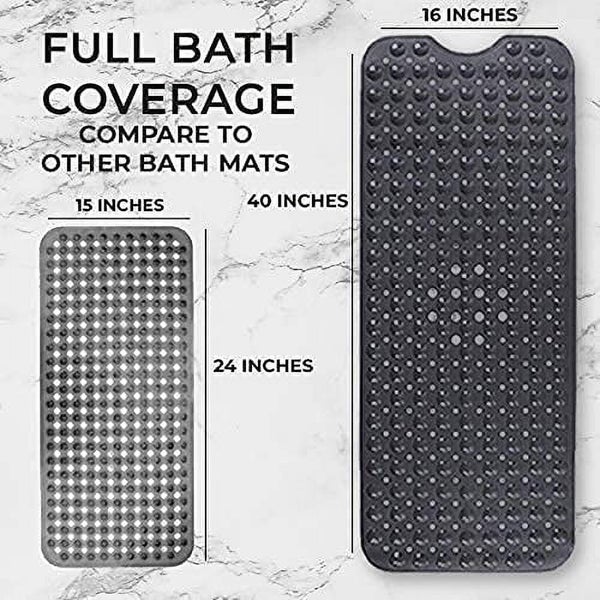 Bath Mat - Large Non Slip Bathtub & Shower Mat - Extra Long 40 x 16 Inch Ba Carousel 5