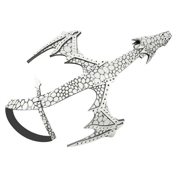 Leather Dragon Hand Bracelet Stylish Wrist Accessory for Cosplay & Parties-White Carousel 2