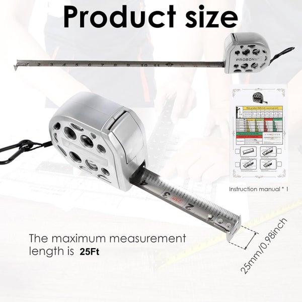 Stainless Steel Tape Measure 7.5M Waterproof Auto Lock Carousel 4