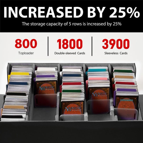 5 Row Trading Card Storage Box for 3800 TCG Cards and Dice Carousel 2