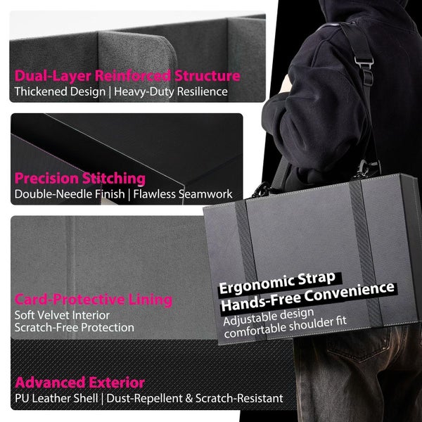 5 Row Trading Card Storage Box for 3800 TCG Cards and Dice Carousel 3