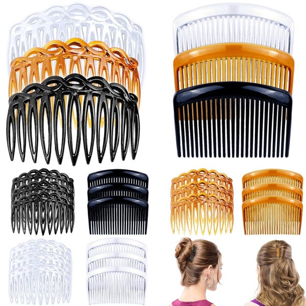 24 Pieces Hair Side Combs French Twist Hair Combs Lightweight Plastic 11/25 Carousel 1