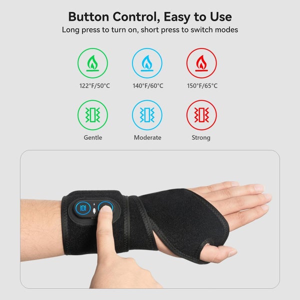 Heated Red Light Therapy Hand Wrap Multifunctional Massage Band Carousel 1