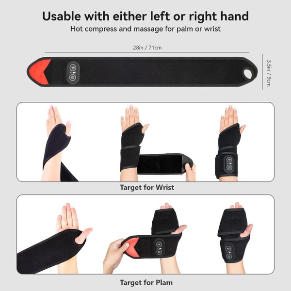 Heated Red Light Therapy Hand Wrap Multifunctional Massage Band Carousel 4