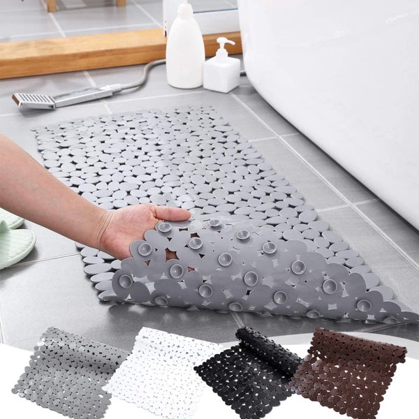 Bathroom Rugs 14x28" Bath Mat, Extra Soft Absorbent Chenille Shower Mat, Ru Carousel 1