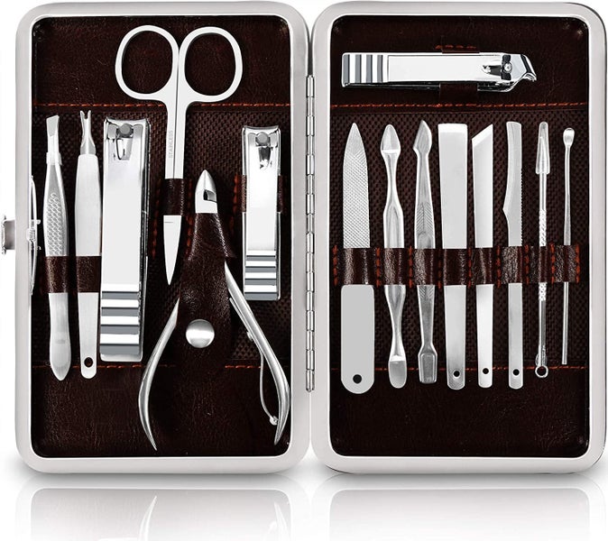 15 Pieces Manicure Set - Stainless Steel Manicure Nail Clippers Pedicure Ki Carousel 1