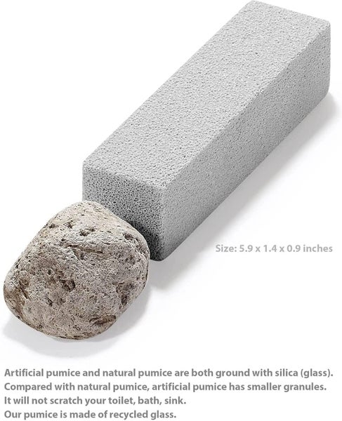Toilet Cleaning Pumice Stone Stick, 2 Count - Removes Hard Water Rings and Carousel 2