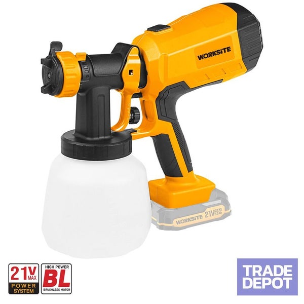 Brushless Spray Gun 1200ml 21V - SKIN ONLY - EXCLUDES BATTERY AND CHARGER Carousel 1