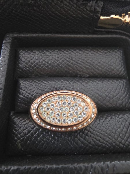 Dyrberg Kern rose gold ring with diamantes - size III Carousel 1