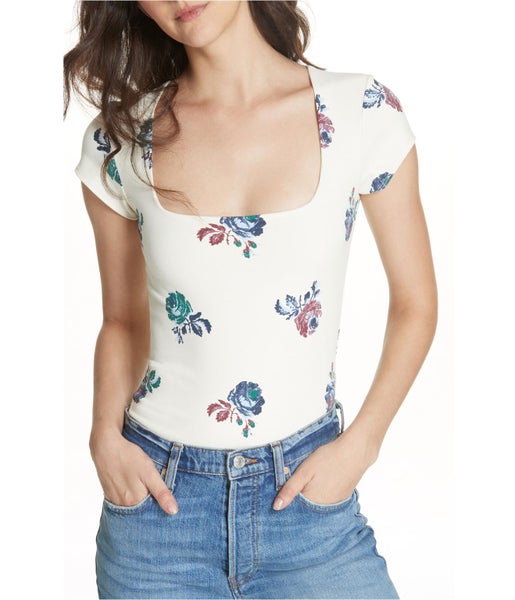 Free People Womens Thong Bodysuit Jumpsuit, NWT Carousel 1