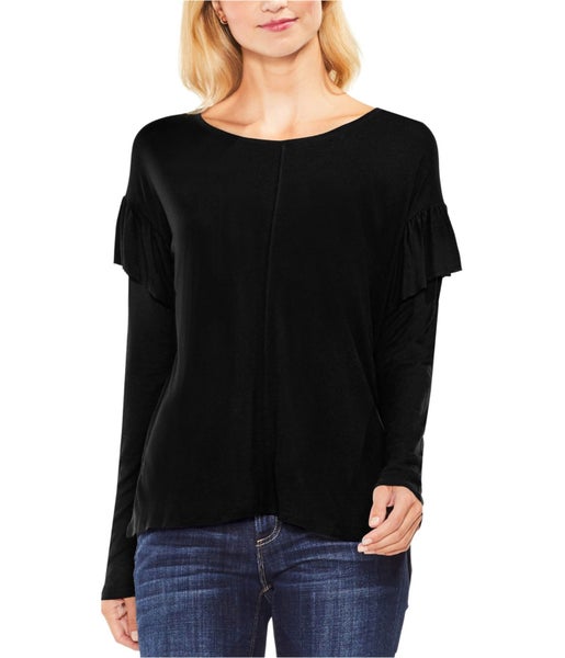 Vince Camuto Womens Ruffled Basic T-Shirt, NWT Carousel 1