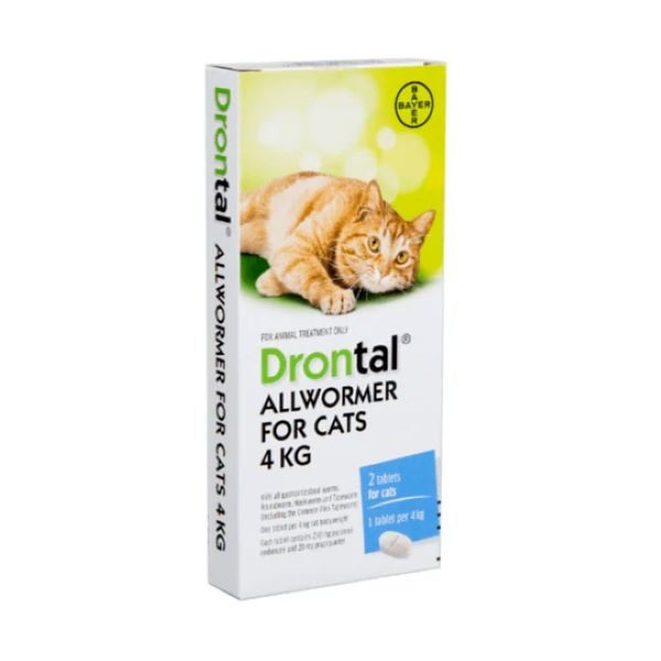 Drontal Cat Tablets All Wormer 4KG 2's Carousel 1
