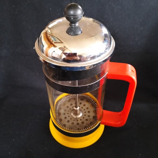 F) FABULOUS VINTAGE MULTI COLOURED BODUM FRENCH PRESS Carousel 1