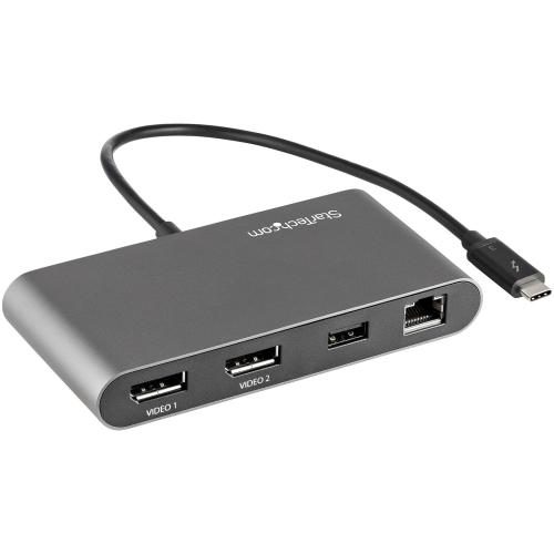 StarTech.com Thunderbolt 3 Dual 4K Mobile Dock 2x DisplayPort - 1x USB 3.2 - 1x Carousel 1