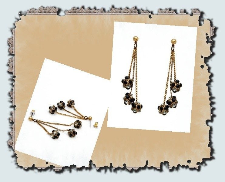 EYE CATCHING CRYSTAL ""PILGRIM SKANDERBORG"" EARRINGS/DENMARK Carousel 1