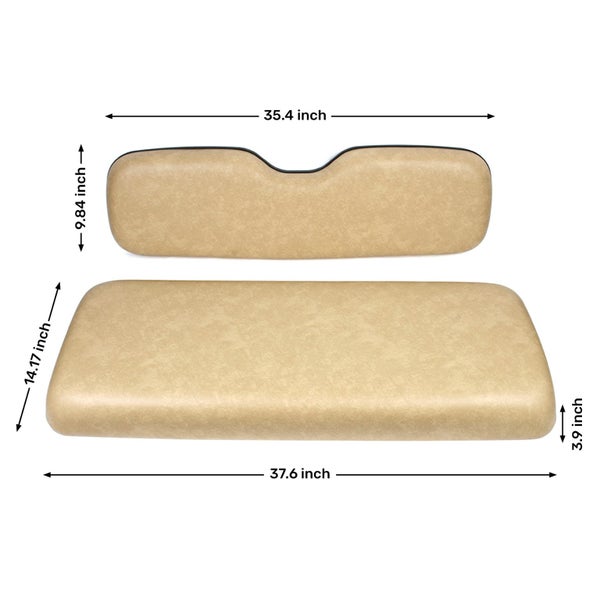Golf Cart Rear Seat Cushions Tan - EZGO Club Car Yamaha Carousel 1
