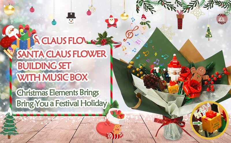 2024 Advent Calendar 24 Days Flower Bouquet Building Block Christmas Countdown C Carousel 2