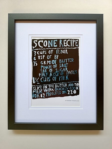 "Scone Recipe - Hot Buttered 1" & "Kia Kaha Kid" by Dick Frizzell Carousel 2