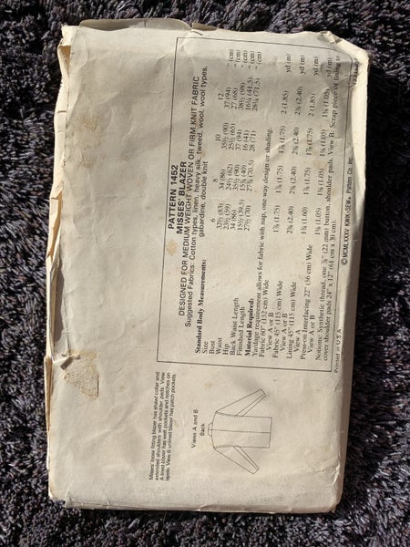 KWIK SEW 1452 - MISSES JACKET - SIZE 6, 8, 10, 12 Carousel 2