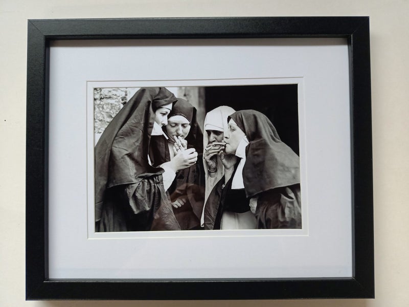 "Nuns Smoking" Framed Print - Classic - Carousel 1