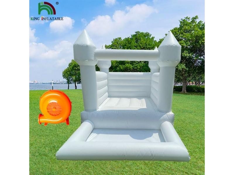 PVC Inflatable Jumping Bouncer With Ball Pit For Kids Family House Blower Carousel 2