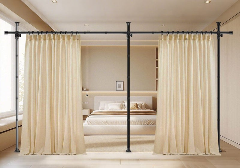 Room Divider Curtain Rod Space Partition Separator Carousel 1