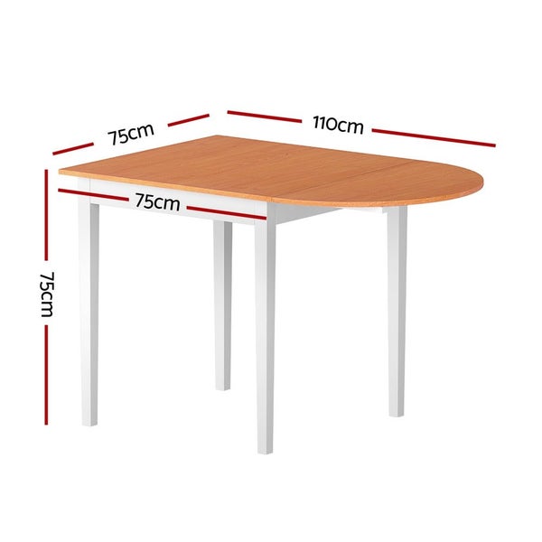 Artiss 1.1M Dining Table Extendable Carousel 2