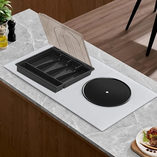 Kitchen Storage Organization, Cutlery Organizer With Lid Drawer Table Top C Carousel 6