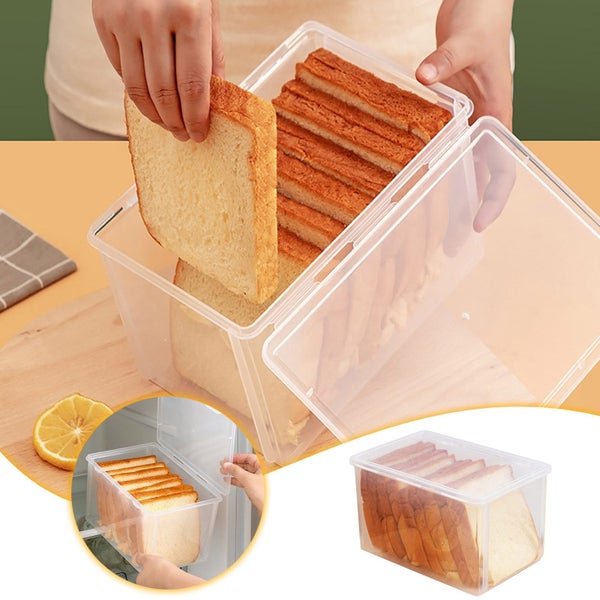 Food Storage Containers with Lids Bread Storage Box Transparent Large Plast Carousel 1