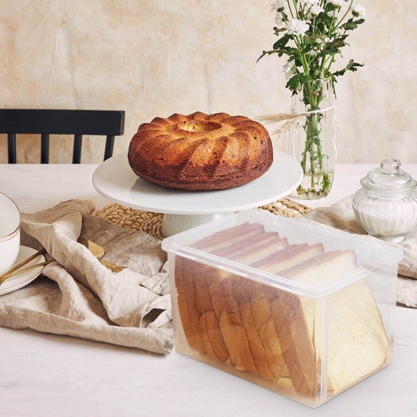 Food Storage Containers with Lids Bread Storage Box Transparent Large Plast Carousel 9