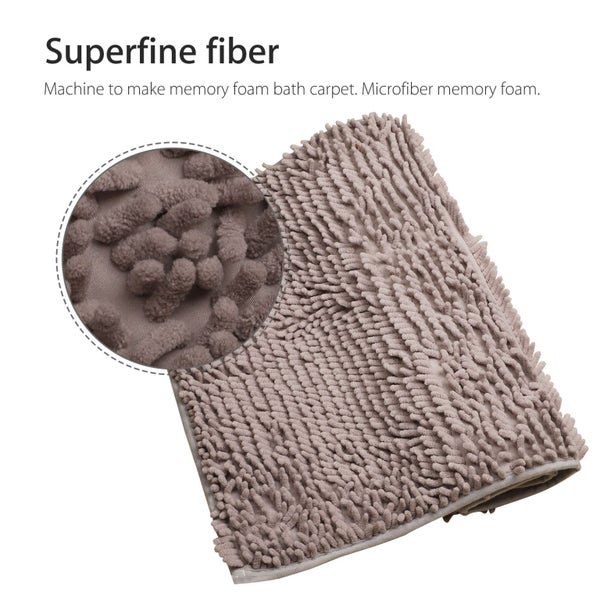 31.5 X 19.8 Inches Chenille Bath Rugs Extra Soft and Absorbent Microfiber S Carousel 2