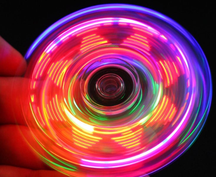 Light Colorful Gyro Trefoil Flash Transparent Decompression Toy - 5PCS Carousel 3