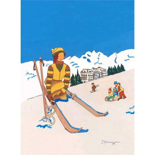 L'Ensoleillade Tea Towel Blue & White Le Montagnard Carousel 2
