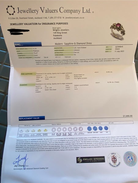 Platinum Pink Sapphire skull ornate ring with diamonds Carousel 2