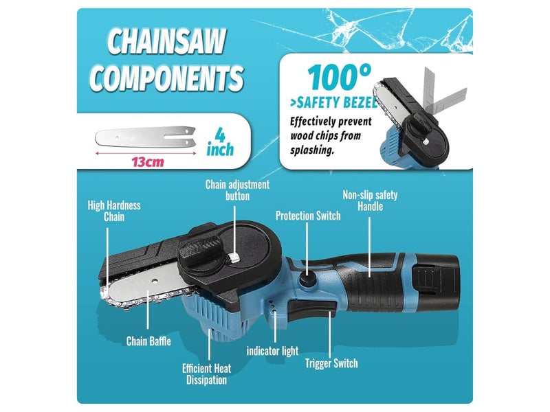 4" Powerful Mini chainsaw (OVER STOCKED) Carousel 2