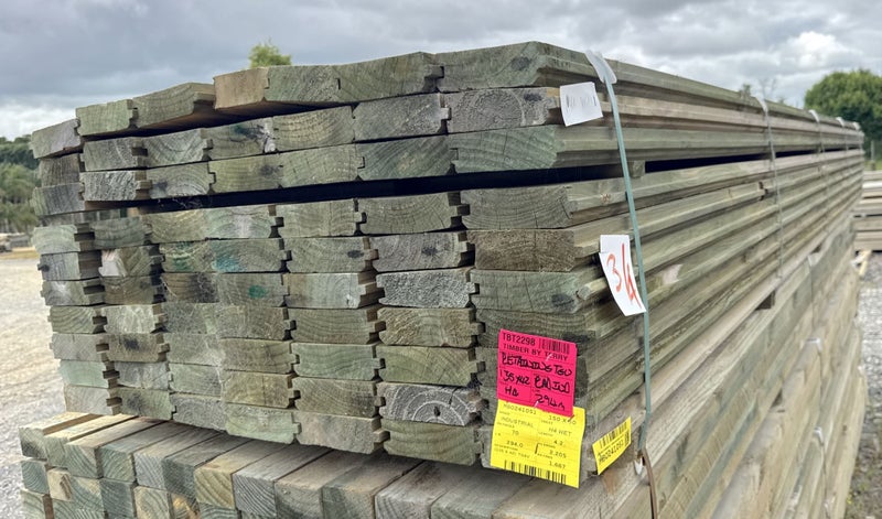 PINE, TG&V RETAINING, INDUSTRIAL GRADE, 135 x 42mm, H4 TREATED - 294m - TBT229864624810551809110