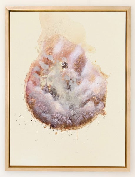 Fantail – Original Framed Canvas Painting – by Meghan Jackson – NZ Birds Carousel 2