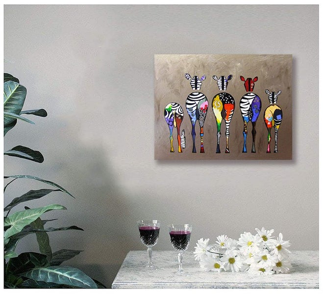 Framed $1 RESERVE 1 Panel Canvas Art Print - Banksy Carousel 4