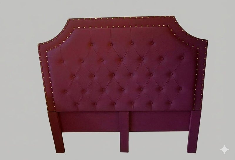 CLEARANCE - Yefim Purple colour Headboard, Queen - Plum PU Leather **65% OFF** Carousel 2