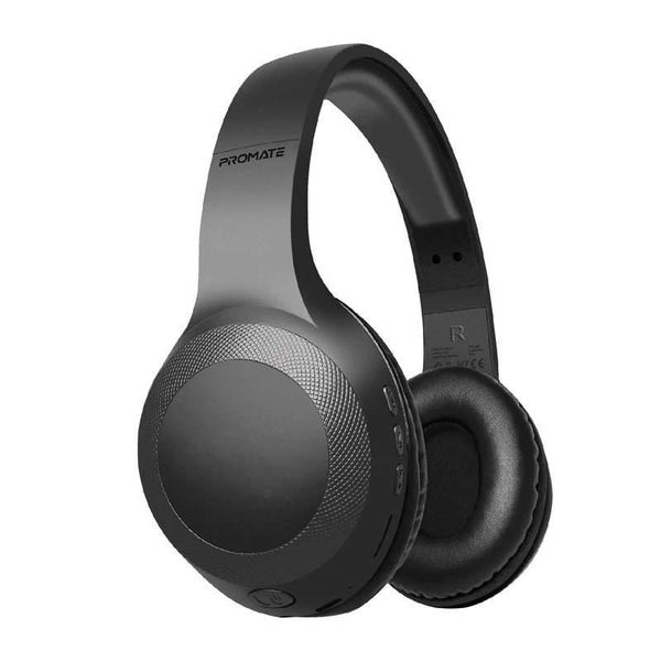 Promate Deep Base Bluetooth V5.0 Wireless Headphones (Black) Carousel 1