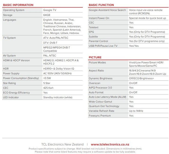 65" TCL NXT FRAME QLED Google TV64626832173827111